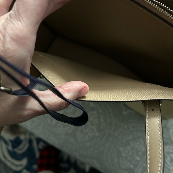 Coach Lemon Print Tote in Pale Yellow with Tan Straps - Picture 4 of 7